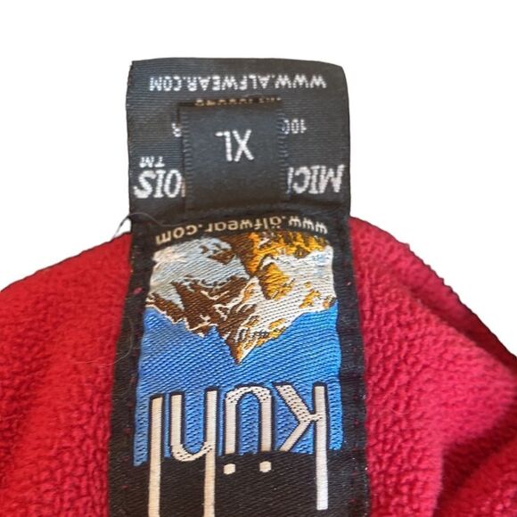 Kuhl microchamois fleece red 1/4 zip pullover xl - Picture 4 of 4